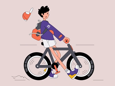 Cycling Fun bike cycling design fun graphic design illustration sport ui young