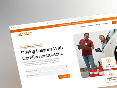 Driving Lesson Academy Website branding design driving graphic design ui user design user experience ux website website design website development