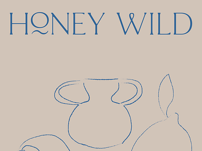 HoneyWild brand identity brand design branding illustration typography