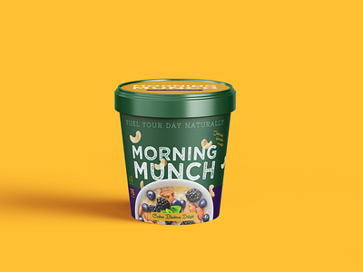 Branding & Packaging design for Morning Munch box design graphicdesign ice cream design labeldesign oat design packaging packaging design