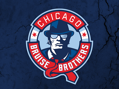 Chicago Bruise Brothers blues brothers bruise brothers fedora logo roller derby sports