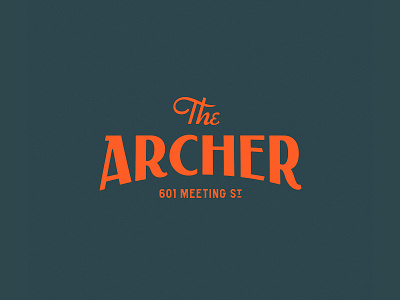 The Archer archery branding charleston illustration lockup logo restaurant script south carolina typography