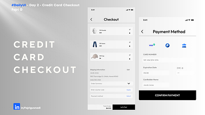 Credit Card Checkout - Day 2 DailyUI credit card credit card payment mobile apps mobile design payment