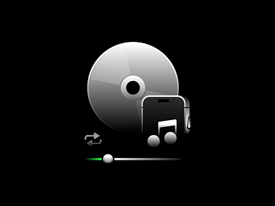 Quality Tracks Illu cd design figma gradient illustration iphone music repeat rosek seek sound tracks vector