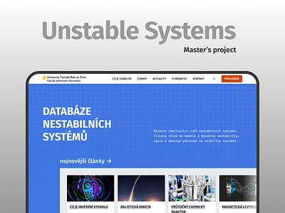 Website redesign for Databáze nestabilních systémů ui userexperience ux uxdesign webdesign websitedesign