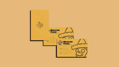 Mexican Pizza | Business Card brand brand guidelines branding business card company design id card identity layout mexican mexican pizza mexico modern pizza print restaurant skull stationery trend visual identity