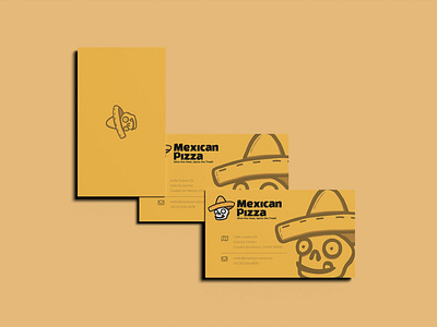 Mexican Pizza | Business Card brand brand guidelines branding business card company design id card identity layout mexican mexican pizza mexico modern pizza print restaurant skull stationery trend visual identity