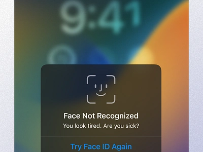 Passive Aggressive FaceID Prompt app design product design product designer ui uxdesign