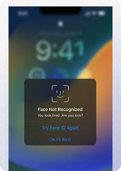 Passive Aggressive FaceID Prompt app design product design product designer ui uxdesign