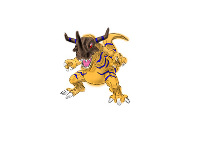 Greymon 2d 2d art art digimon greymon illustration