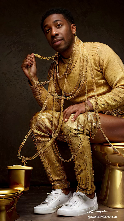 Sitting On A Gold Toilet advertising after effects art graphic design marketing mixed media music photoshop
