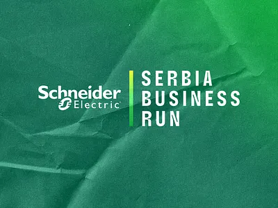 Schneider Electric ™ SERBIA BUSINESS RUN brand identity branding business graphic design logo logotype run schneider electric serbia total design