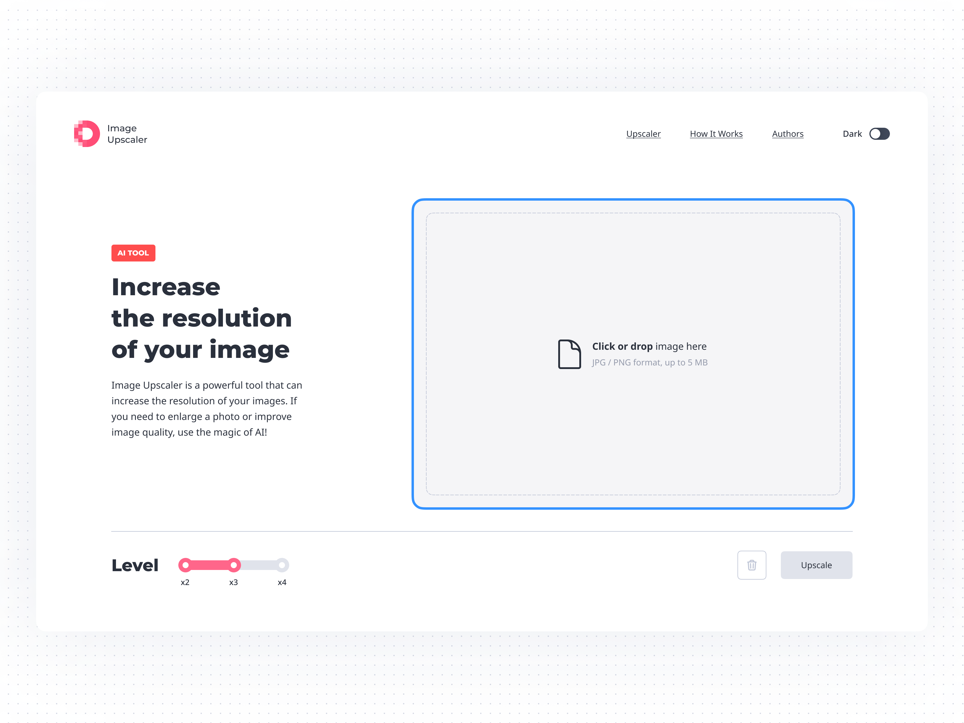 AI Tools: Image Upscaler - UI/UX Desktop By Oleg Vasendin On Dribbble