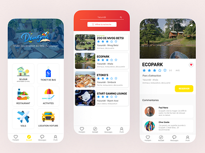 Room Booking mobile app UI/UX Design - Dangoa airbnb design graphic design mobile design ui ux