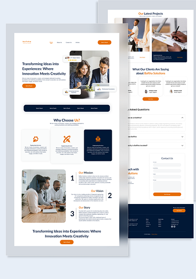 Baftha Solutions Website Design (SaaS) branding consultation engineering figma it web design saas ui uidesign uiux uiuxdesigner user experience design user interface design ux uxdesign web design website design website redesign