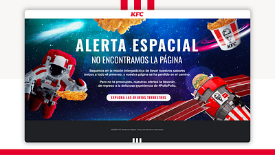 KFC Spain - 404 page 404 page branding chicken copywritting design kfc verbal identity web