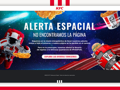 KFC Spain - 404 page 404 page branding chicken copywritting design kfc verbal identity web