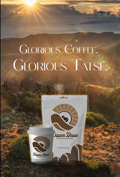 Dawn Brew Coffee advertisement branding graphic design logo