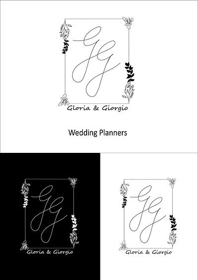 Brand logo: for Wedding Planners Company, Gloria & Giorgio. branding design graphic design illustration logo
