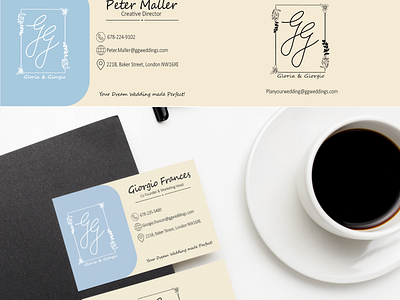 Stationeries designed for Gloria & Giorgio, wedding planners co. branding business card design graphic design letter head logo stationeries