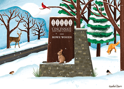 Woodland Creatures animals graphic design holidays illustration procreate texture winter woodland creatures