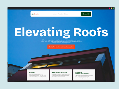 Elevation roofs : construction roofing website architect build construction house housing landing page real estate roofing subcontractor website