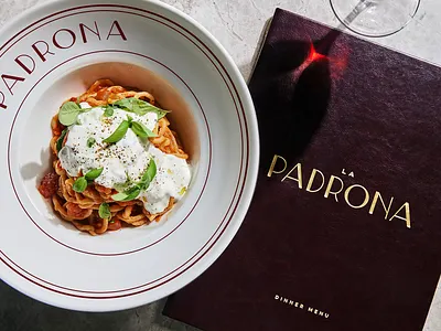 La Padrona Dinner Menu Design branding creative agency graphic design illustration logo logotype menu design restaurant branding restaurant menu design vector