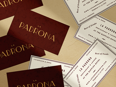 La Padrona Business Card Design business card business card branding business card design vector