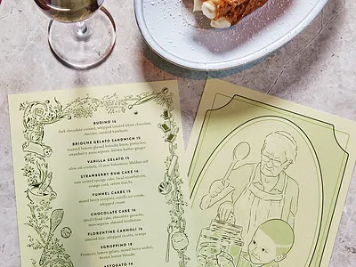 La Padrona Dessert Menu Design dessert menu dessert menu branding dessert menu design vector