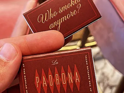 La Padrona Matchbox Design matchbook design matchbox design vector