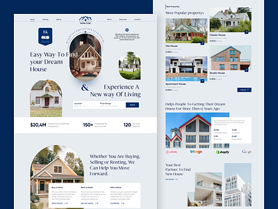 Real Estate Web Site Design: Landing Page app design branding case study clean design graphic design home page landing page design minimal design modern design property zone web design prototype real estate web design trendy design ui unique design user experience user interface ux web design wire frame