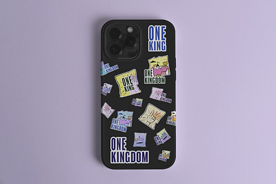 One King One Kingdom brand branding colorful design digital art illustration logo logo design logo mark phone case phone cover sticker type typography