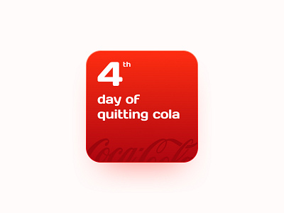 Cola Quitting Tracker Widget cola design health ios widget mobile design ui widget