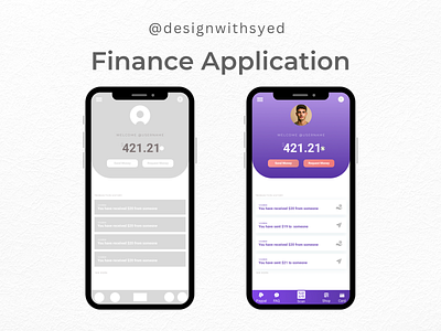Finance App Ui Design app design graphic design social media ui ux web design