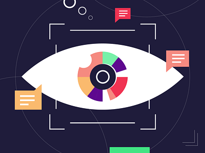 BLOG - Eye Illustration article astrato blog blog illustration branding data data visualization dataviz eye graphic design illustration martin mahler michael waite mike waite pie chart power bi qlik qlik sense thoughtspot vizlib