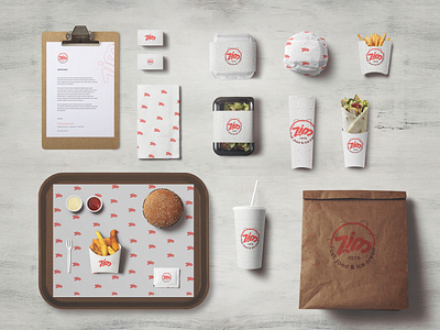 Project : ZIM Fast Food Branding Remember the logo is unused. brand guidelines branding fastfood logo food logo food logo design food menu food menu design food poster graphic design logo logo design menu design rebranding restaurant logo