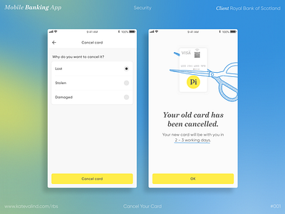 Mobile Banking App | Security app app design bank banking banking app blue branding design finances fintech illustration minimal mobile mobile design product design ui ui design ux ux design yellow