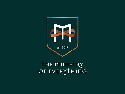 The Ministry of Everything - Logo Design Concept brand brand design branding calvin innes infinity logo logo logo design michael waite mike waite ministry ministry logo ministry of everything the ministry of everything