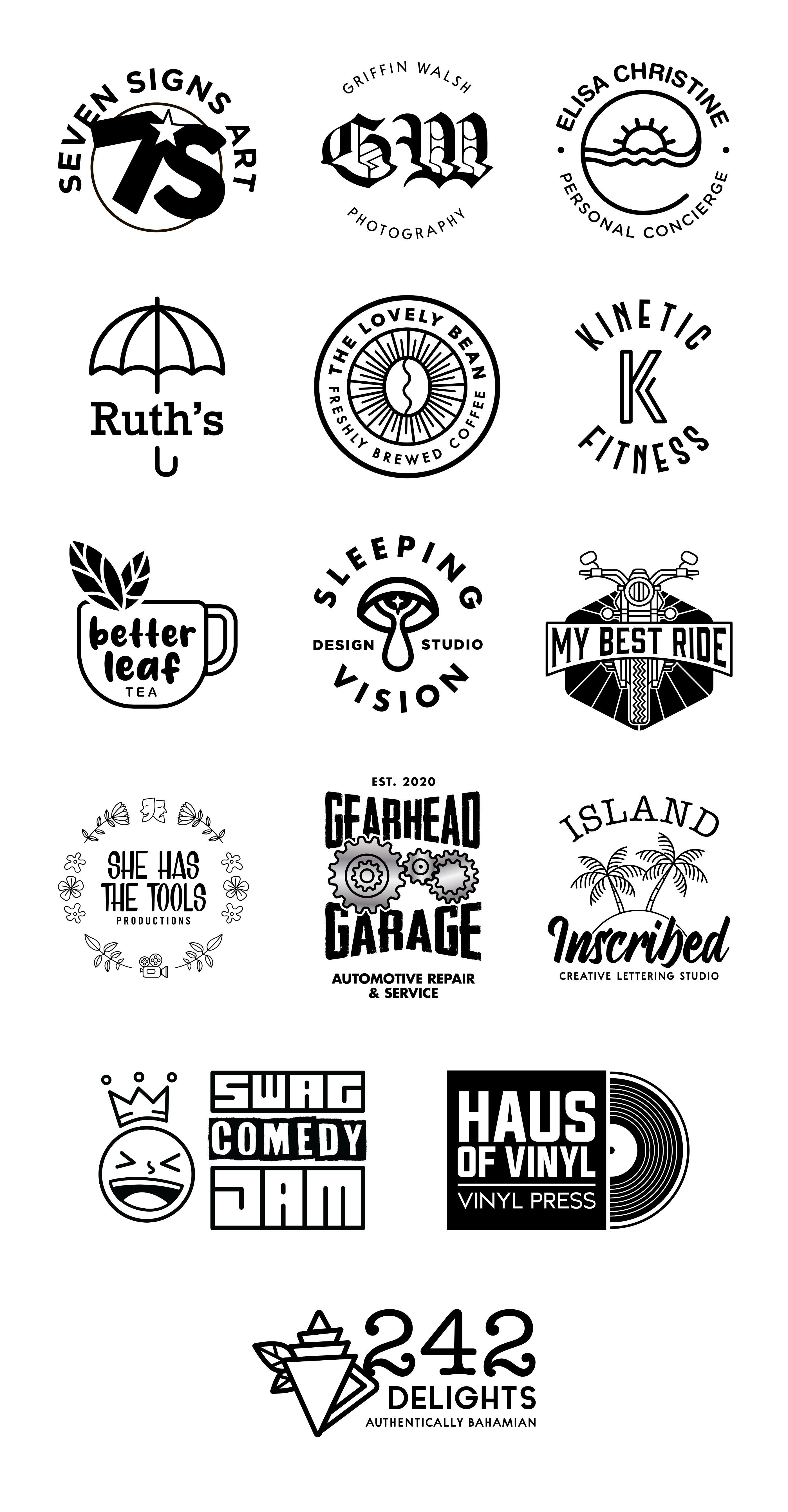 Logofolio branding graphic design identity illustration logo typography vector