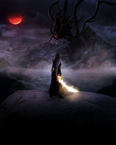 The Moonlight art illustration photoshop