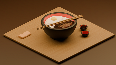 3D Rice Bowl 3d blender bowl cycles dinner food foodkit japanfood render rice ricebowl ui