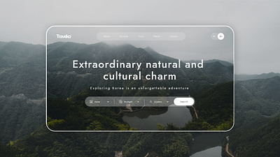 Traveko | Travel website ui adobe xd design landingpage travel ui user interface web design website