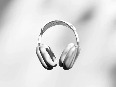 Airpods Max 3D Render Concept 3d 3d airpods 3d headset airpods animation apple apple product apple vision branding headphone headset illustration layout motion graphics