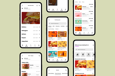 FoodHunt - Find foods and restaurants near you. graphic design ui