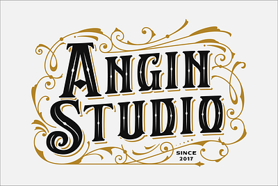 Vintage Lettering for Angin Studio classic design display font ornament typeface typography vintage