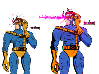Cyclops 2 boston character character design comic cyclops drawing hero illustration illustrator marvel outline simple vector x men xmen