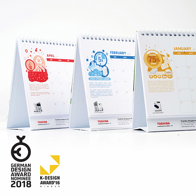 Desktop Calendar (German Design Award / K-Design Award) branding design design award german design award graphic design infographic k design award vector