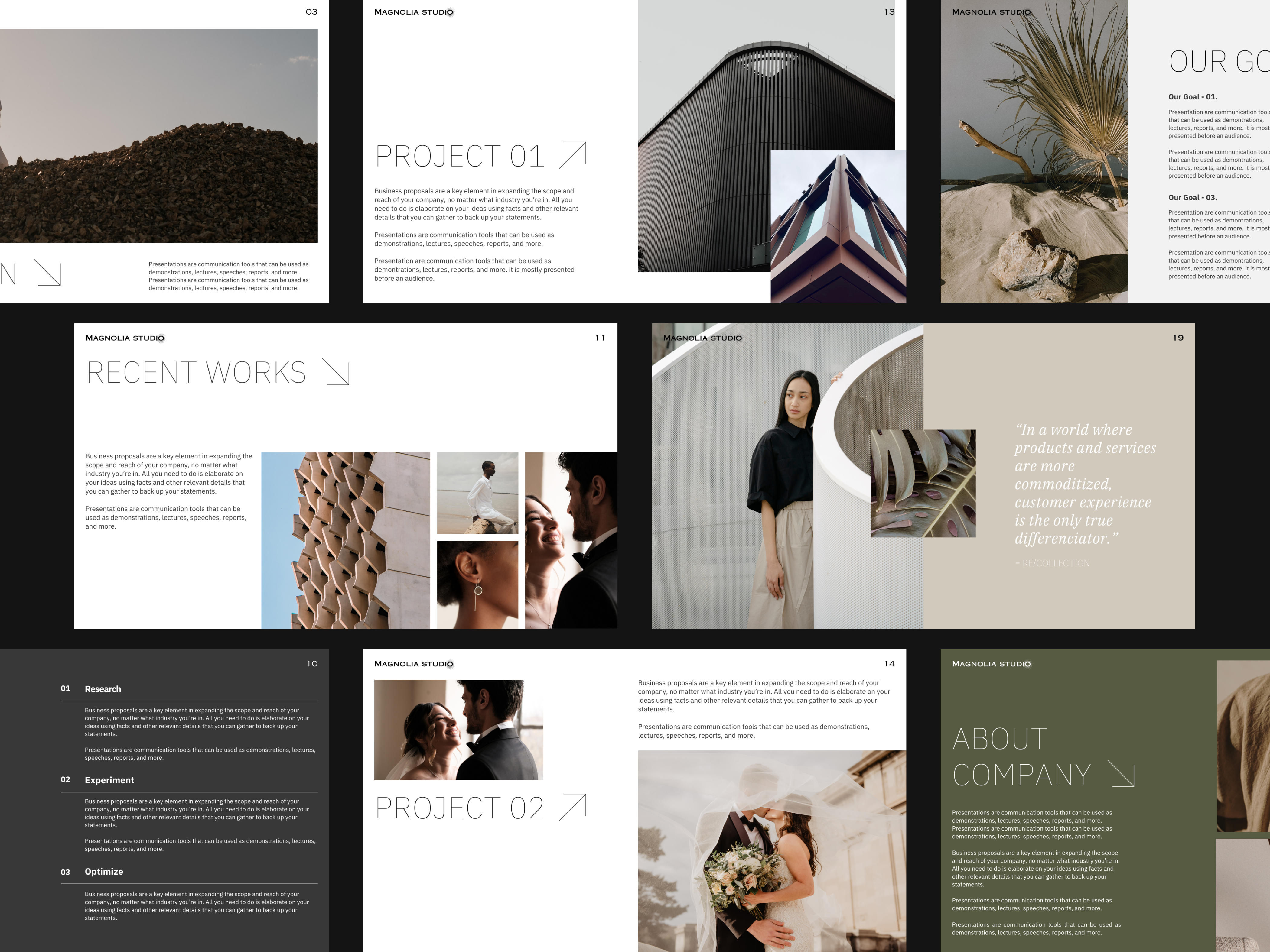 MAGNOLIA Canva Business Proposal Template branding business proposal canva communication design deck design design digital download graphic design lookbook presentation project proposal small business template visual design visual identity