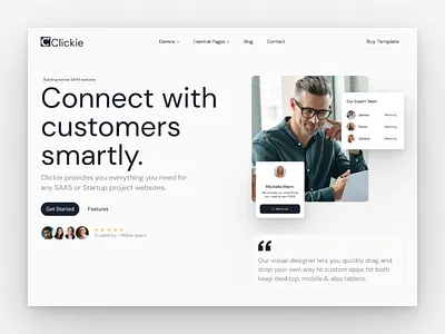 Modern SaaS & Startup Home Page creative web ui ux kits figma figma design saas saas website saas wesbsite template start up template ui ui designer ui kit uiux ux designer websiite website template