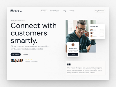 Modern SaaS & Startup Home Page creative web ui ux kits figma figma design saas saas website saas wesbsite template start up template ui ui designer ui kit uiux ux designer websiite website template